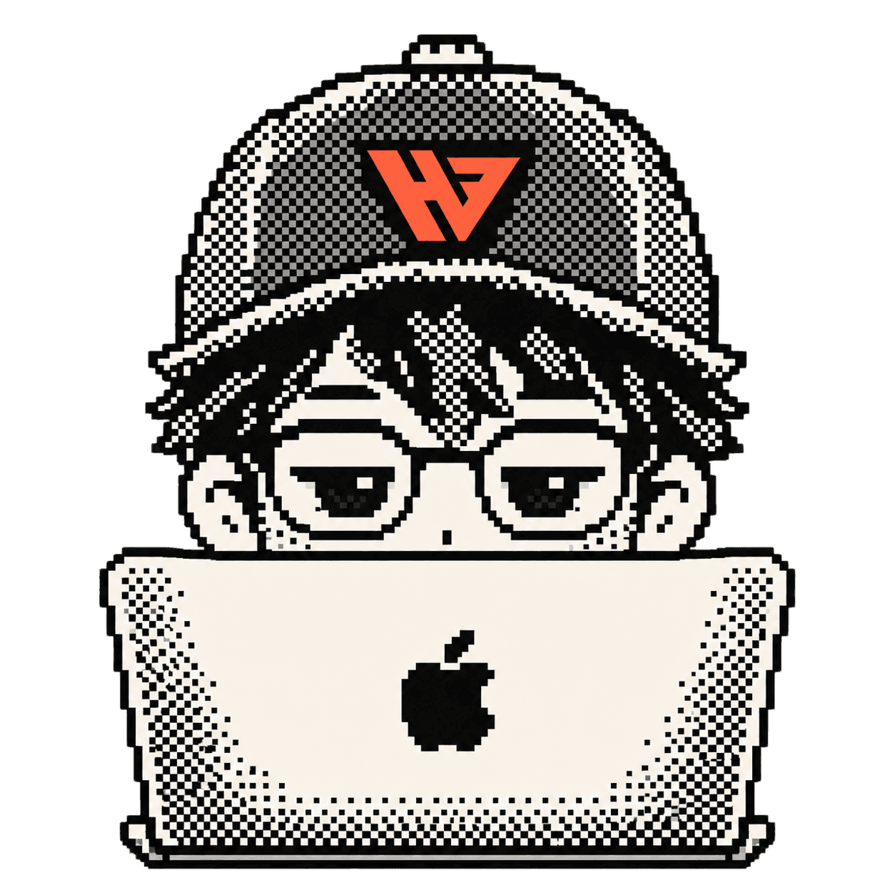 Heni working on a MacBook